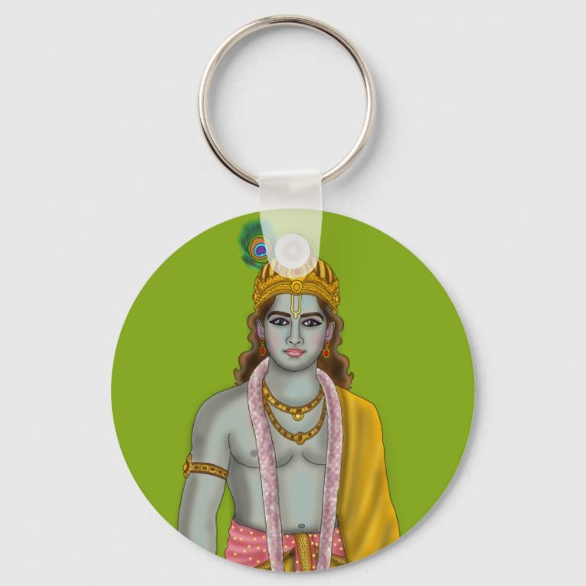 Chaveiro Pingente do Senhor Krishna (Frente)
