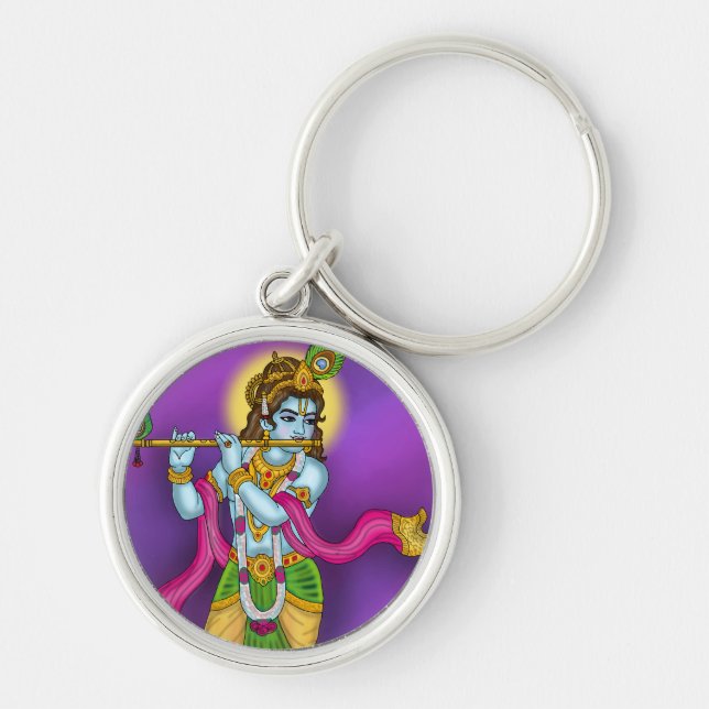 Chaveiro Pingente do Senhor Krishna (Frente)