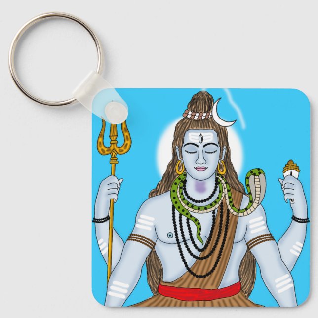 Chaveiro Pingente do Senhor Shiva (Frente)