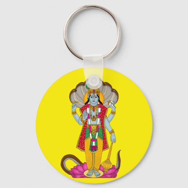 Chaveiro Pingente do Senhor Vishnu (Frente)
