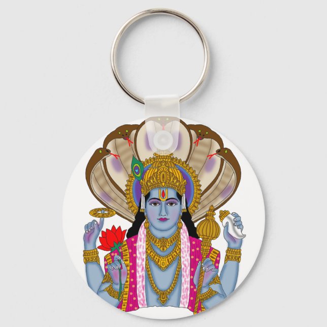 Chaveiro Pingente do Senhor Vishnu (Frente)