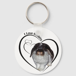 Chaveiro Pingente Eu Adoro Coelhos