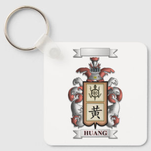 Chaveiro Pingente Huang Sobrenome e Escudo