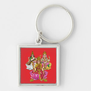 Chaveiro Pingente Lakshmi Ganesha