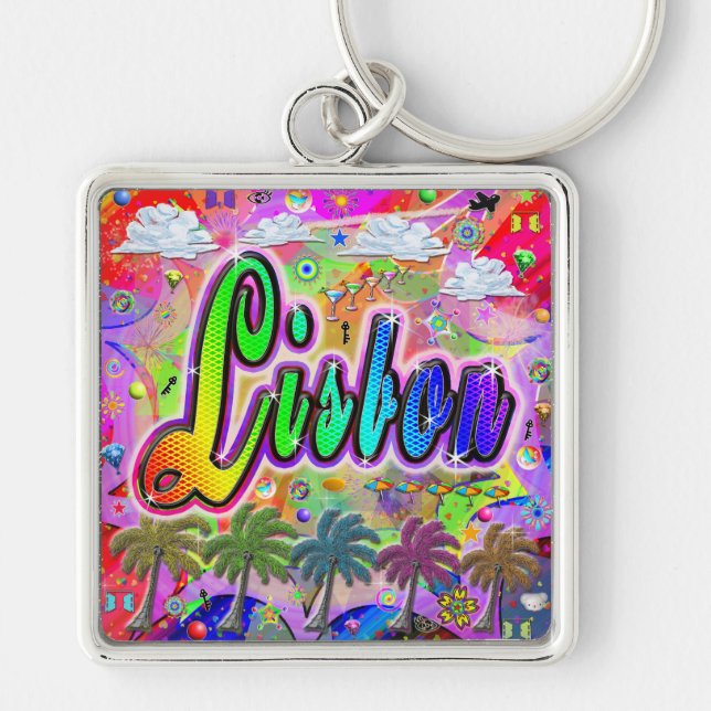 Chaveiro Pingente Lisbon Vista Express (Frente)