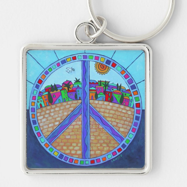 Chaveiro Pingente Mandala da Paz (Frente)