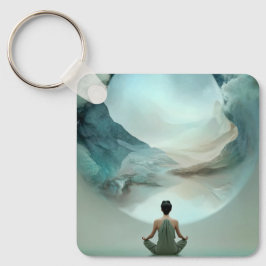 Chaveiro Pingente Meditação Zen Mística