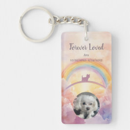 Chaveiro Pingente Memorial Pet Rainbow Bridge – Cachorro Pe