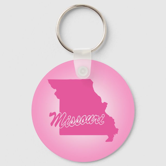 Chaveiro Pingente Missouri Estado Rosa (Frente)