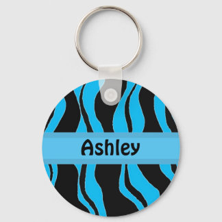 Chaveiro Pingente Personalizado com Listras de Zebra Preto