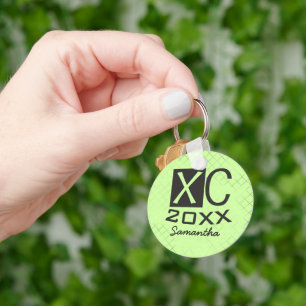 Chaveiro Pingente Personalizado de Corrida de XC Cross Coun