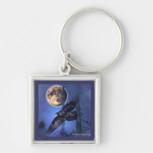 Chaveiro Pingente Raven & Moon Gothic Mystic