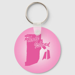 Chaveiro Pingente Rhode Island Estado Rosa