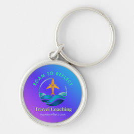 Chaveiro Pingente Roam to Reflect roxo e azul