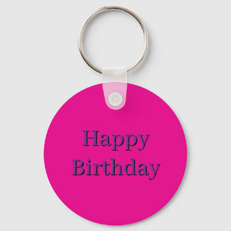 Chaveiro Pingente Rosa - Feliz Aniversário