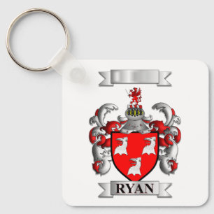 Chaveiro Pingente Ryan Sobrenome e Escudo