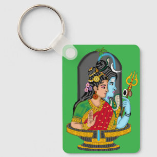 Chaveiro Pingente Shiva Parvati – Casal Divino de Amor Eter