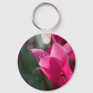 Chaveiro pingentes de chave com gotas de orvalho em flores