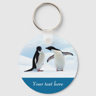 Chaveiro Pinguim Antártico sobre texto personalizado do gel
