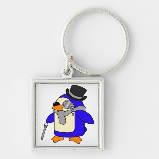 Chaveiro pinguim cinza (Frente)