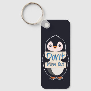 Chaveiro Pinguim com Letreiro Motivacional - Não Perca