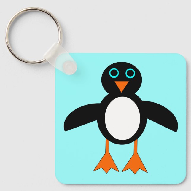 Chaveiro Pinguim Cubo Personalizado (Frente)