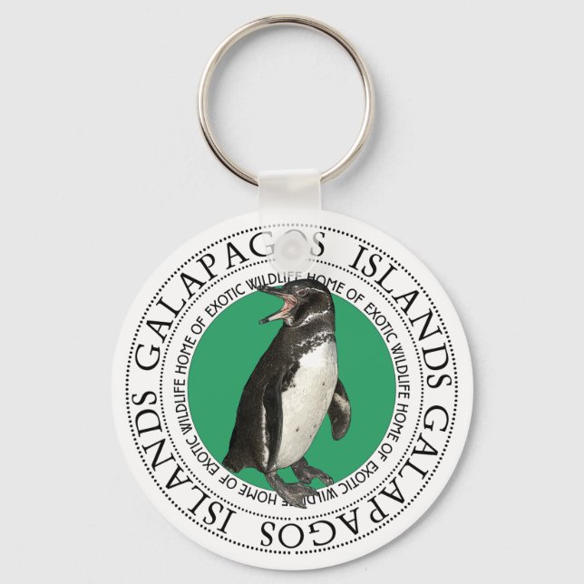 Chaveiro Pinguim das Ilhas Galápagos (Frente)