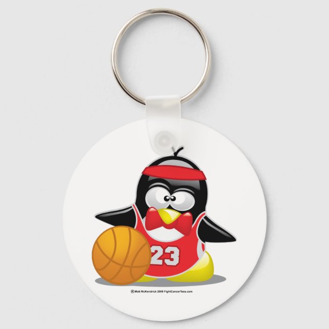 Chaveiro Pinguim de Basquete (Frente)