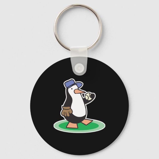 Chaveiro pinguim de beisebol (Frente)