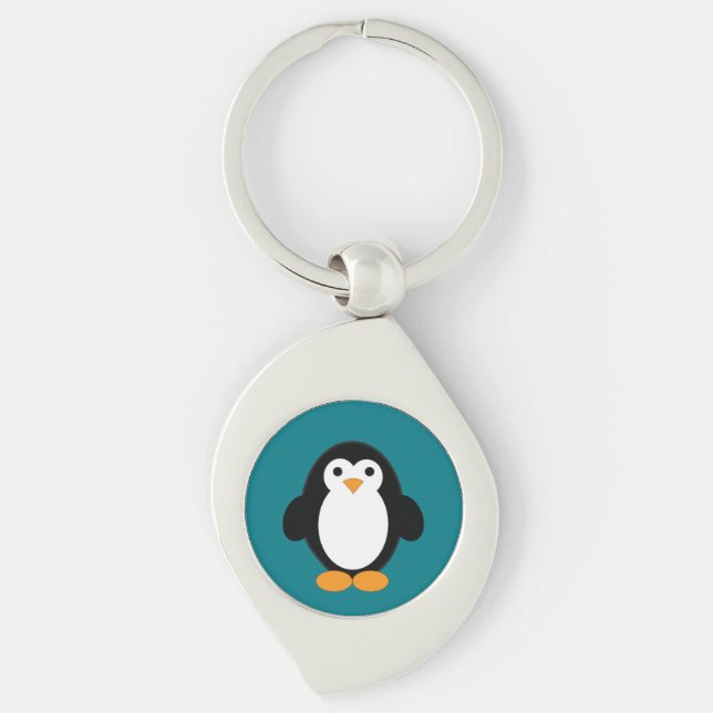 Chaveiro Pinguim de Cartoon Bonito (Frente)