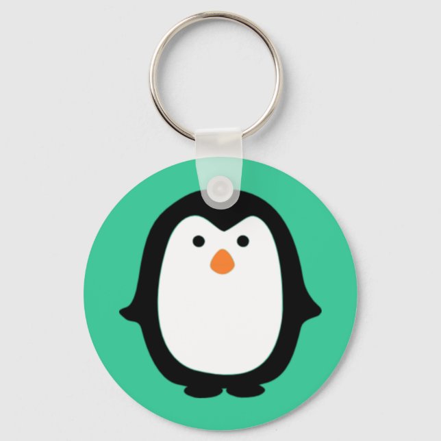 Chaveiro Pinguim de Cartoon Bonito (Frente)