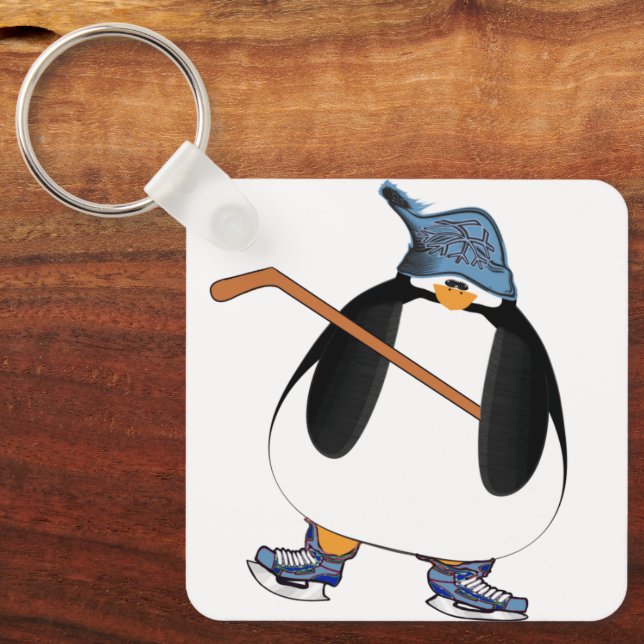 Chaveiro Pinguim de Hóquei (Frente)