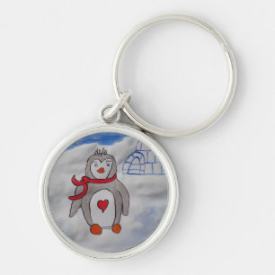Chaveiro Pinguim de Neve Inverno