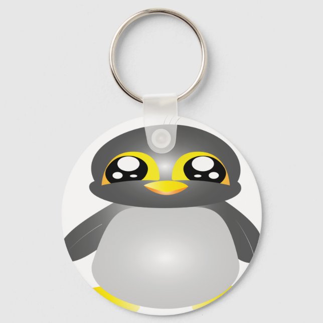 Chaveiro Pinguim engraçado fofo (Frente)