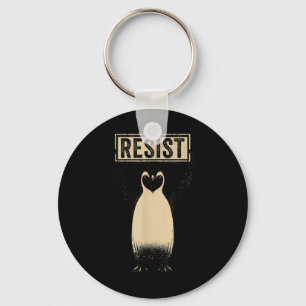 Chaveiro Pinguim Engraçado Resiste Pinguins Legal Protesto