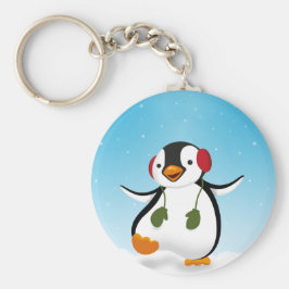 Chaveiro Pinguim Inverno Engraçado