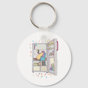 Chaveiro pinguim na geladeira