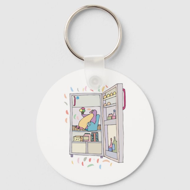 Chaveiro pinguim na geladeira (Frente)