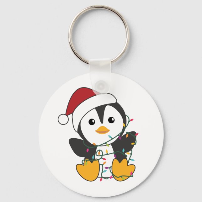 Chaveiro Pinguim Natal Neve Pinguim Chave dos Pinguins (Frente)