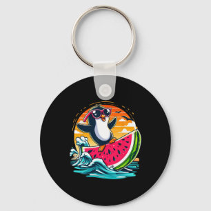 Chaveiro Pinguim Óculos de Sol Melancia Surfe Pôr do Sol de