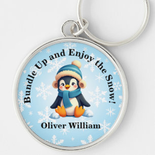 Chaveiro Pinguim personalizado "Junte-se e aproveite a neve