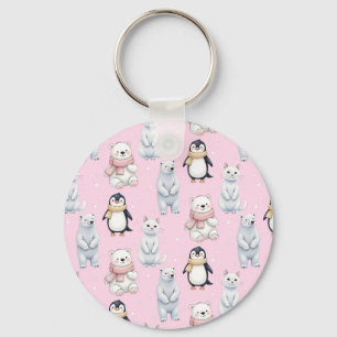 Chaveiro Pinguim-Pinguim do moderno Trendy Bear Pinguim-Inv