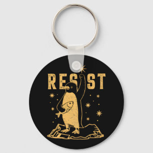 Chaveiro Pinguim resiste aos pinguins protestando contra ta