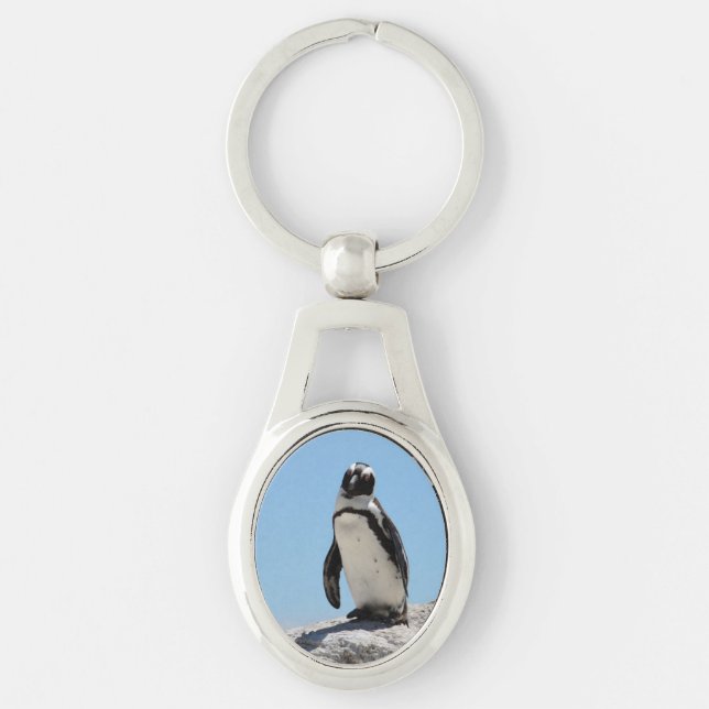 Chaveiro Pinguim Solitário Céu Azul (Frente)