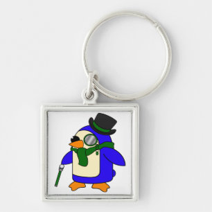 Chaveiro Pinguim verde escuro