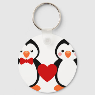 Chaveiro Pinguins apaixonados