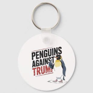 Chaveiro Pinguins contra Trump Anti-Trump EUA