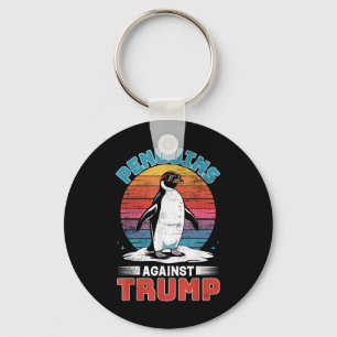 Chaveiro Pinguins Contra Trump Penguin Flippers Up Anti Tr