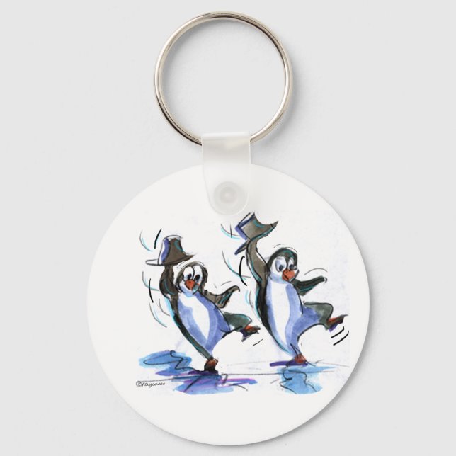 Chaveiro pinguins dançando (Frente)