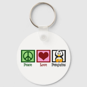 Chaveiro Pinguins de Paz e Amor